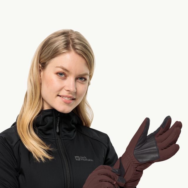 ALPSPITZE MERINO GLOVE - JACK – Merino maroon XL Handschuhe Winddichte dark WOLFSKIN 